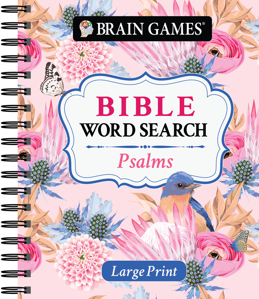 Book cover for Brain Games - Large Print Bible Word Search: Psalms