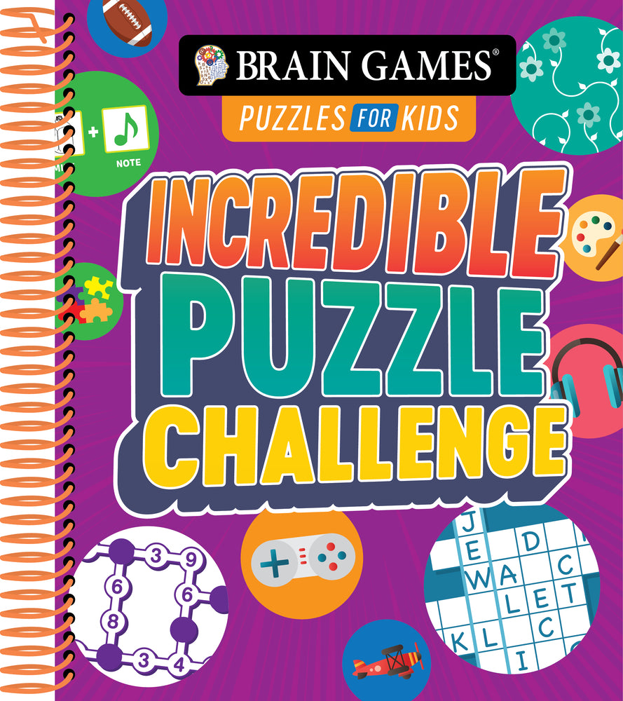Book cover for Brain Games Puzzles for Kids - Incredible Puzzle Challenge