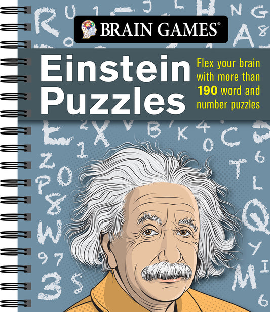 Book cover for Brain Games - Einstein Puzzles: Flex Your Brain with More Than 190 Word and Number Puzzles