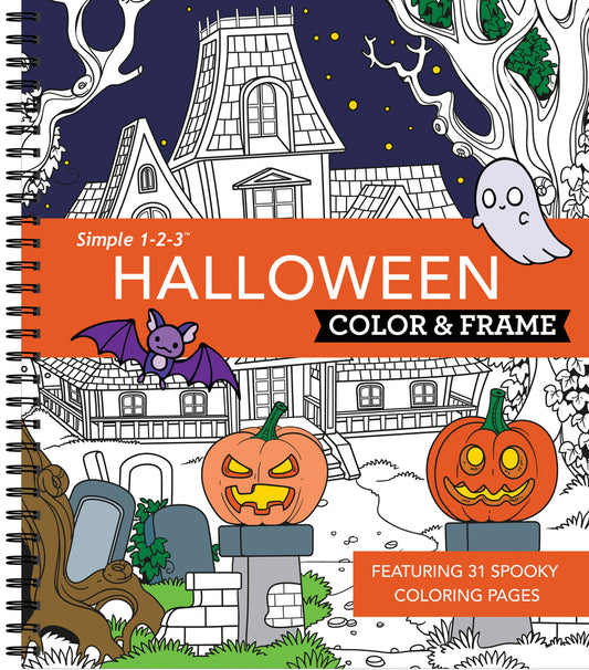 Book cover for Color & Frame - Halloween (Coloring Book)