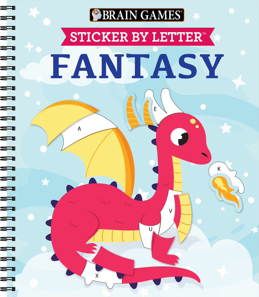 Book cover for Brain Games - Sticker by Letter: Fantasy