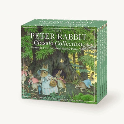Book cover for The Peter Rabbit Classic Collection (the Revised Edition): A Board Book Box Set Including Peter Rabbit, Jeremy Fisher, Benjamin Bunny, Two Bad Mice, a