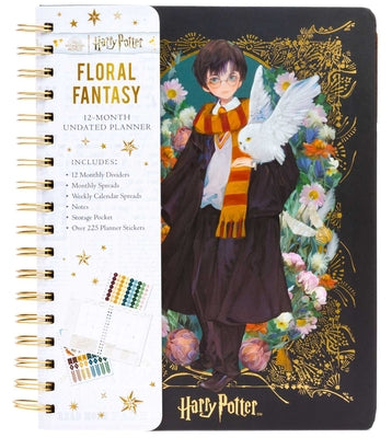 Book cover for Harry Potter: Floral Fantasy 12-Month Undated Planner: (Harry Potter School Planner School, Harry Potter Gift, Harry Potter Stationery, Undated Planne