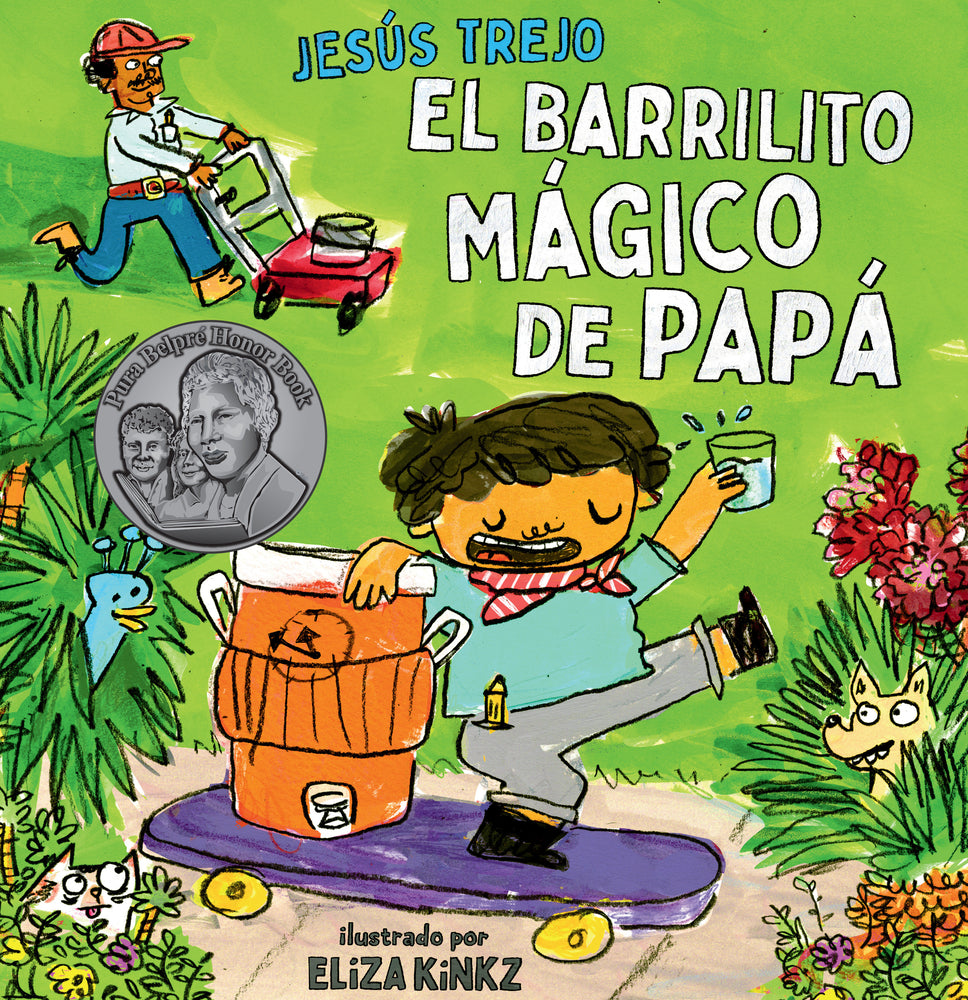 Book cover for El Barrilito Mágico de Papá (Papá's Magical Water-Jug Clock)