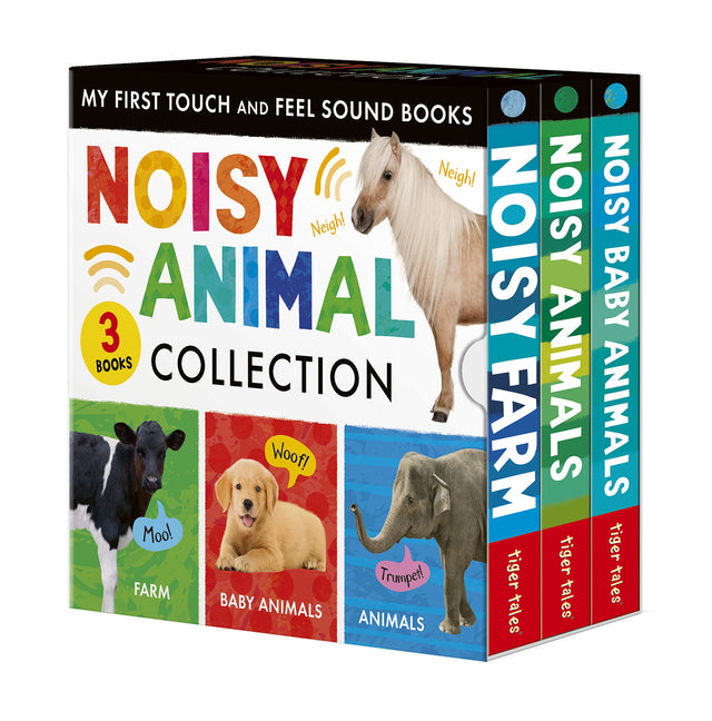 Book cover for Noisy Animal 3-Book Boxed Set: My First Touch and Feel Sound Books: Noisy Baby Animals; Noisy Farm; Noisy Animals
