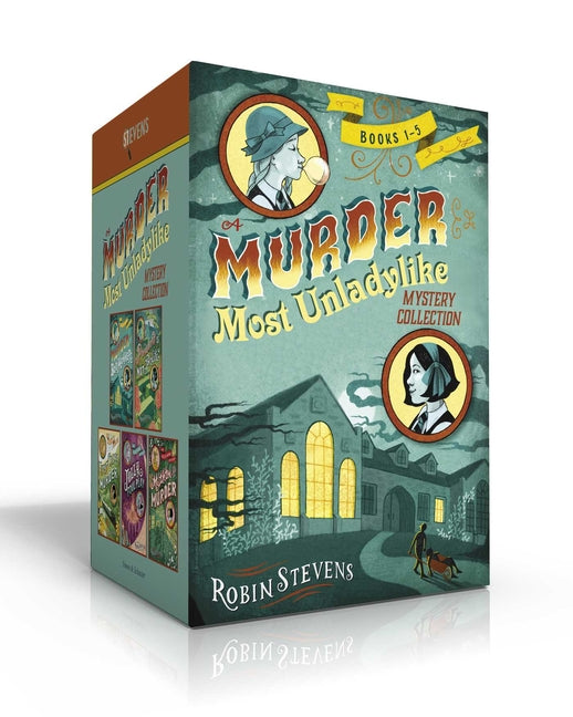 Book cover for Murder Most Unladylike Mystery Collection (Boxed Set): Murder Is Bad Manners; Poison Is Not Polite; First Class Murder; Jolly Foul Play; Mistletoe and