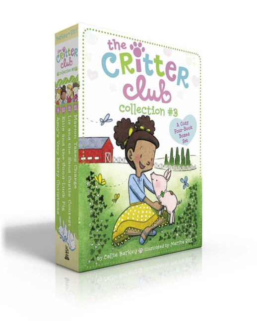 Book cover for Critter Club Collection #3 (Boxed Set): Amy's Very Merry Christmas; Ellie and the Good-Luck Pig; Liz and the Sand Castle Contest; Marion Takes Charge