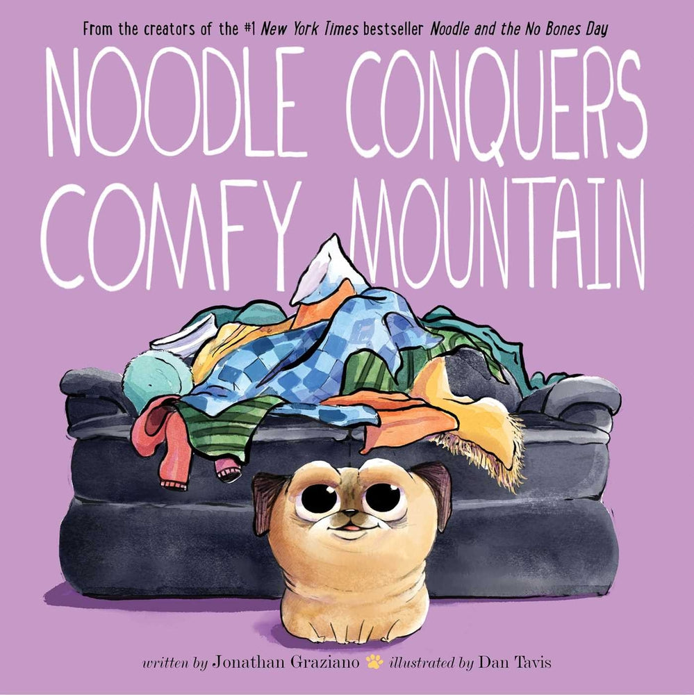 Book cover for Noodle Conquers Comfy Mountain