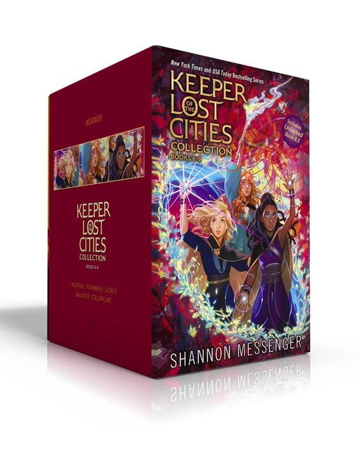 Book cover for Keeper of the Lost Cities Collection Books 6-9 (Boxed Set): Nightfall; Flashback; Legacy; Unlocked Book 8.5; Stellarlune (Boxed Set)