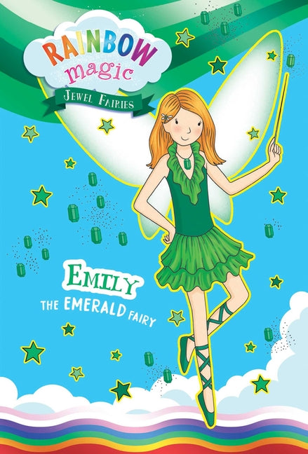 Book cover for Rainbow Magic Jewel Fairies #3: Emily the Emerald Fairy