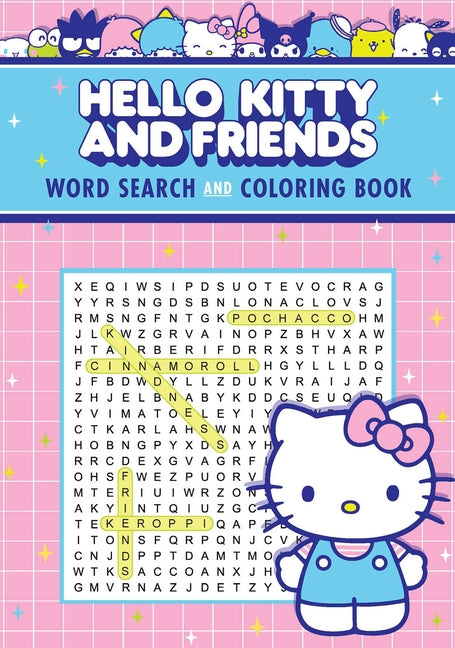 Book cover for Hello Kitty and Friends Word Search and Coloring Book