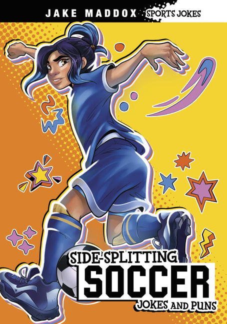 Book cover for Side-Splitting Soccer Jokes and Puns