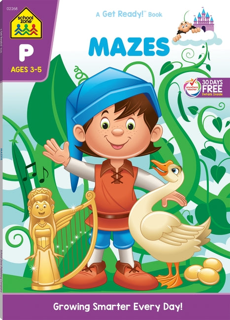 Book cover for School Zone Mazes Workbook