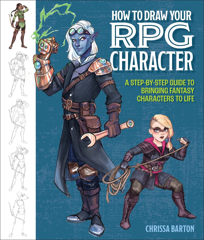 Book cover for How to Draw Your RPG Character: A Step-By-Step Guide to Bringing Fantasy Characters to Life