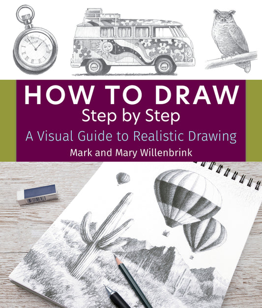 Book cover for How to Draw Step by Step: A Visual Guide to Realistic Drawing