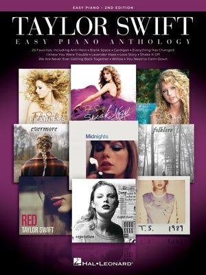 Book cover for Taylor Swift Easy Piano Anthology - 2nd Edition: Easy-Level Song Arrangements with Lyrics