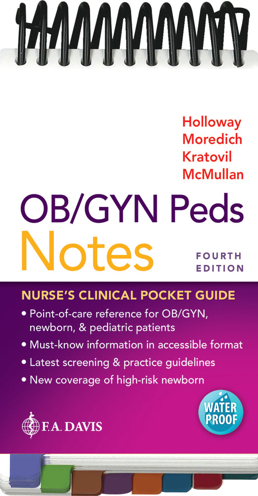 Book cover for Ob/GYN Peds Notes: Nurse's Clinical Pocket Guide