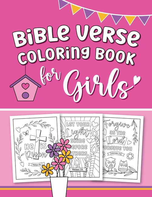 Book cover for Bible Verse Coloring Book for Girls