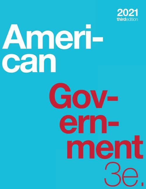 Book cover for American Government 3e (paperback, b&w)
