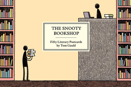 Book cover for The Snooty Bookshop: Fifty Literary Postcards by Tom Gauld