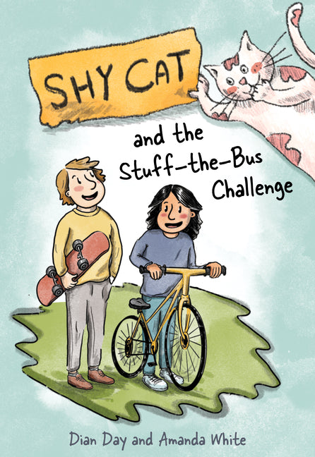 Book cover for Shy Cat and the Stuff-The-Bus Challenge