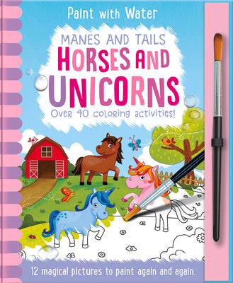 Book cover for Manes and Tails - Horses and Unicorns, Mess Free Activity Book