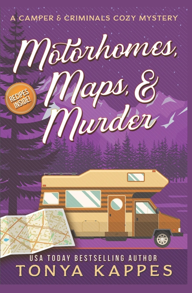 Book cover for Motorhomes, Maps, & Murder