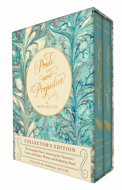 Book cover for Pride and Prejudice (Collector's Edition): The Complete Novel, Featuring the Characters' Letters and Papers, Written and Folded by Hand