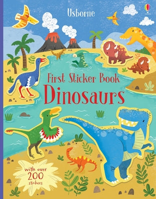 Book cover for First Sticker Book Dinosaurs