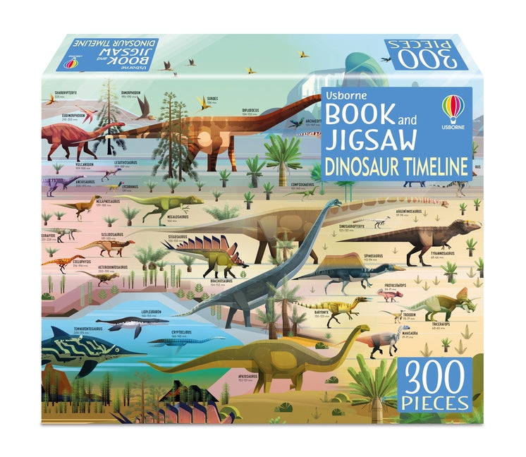 Book cover for Usborne Book and Jigsaw Dinosaur Timeline