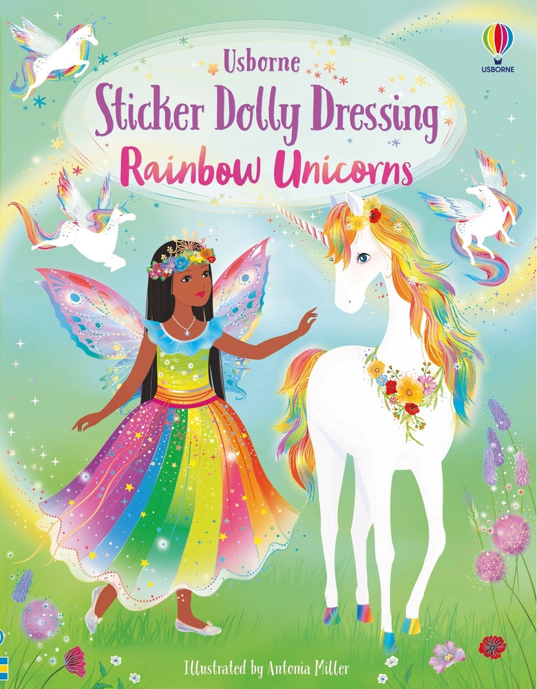 Book cover for Sticker Dolly Dressing Rainbow Unicorns