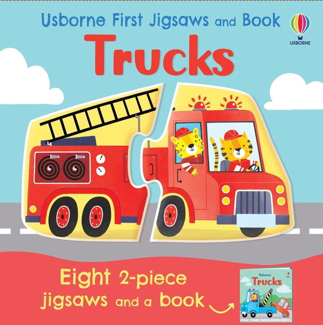 Book cover for Usborne First Jigsaws and Book: Trucks