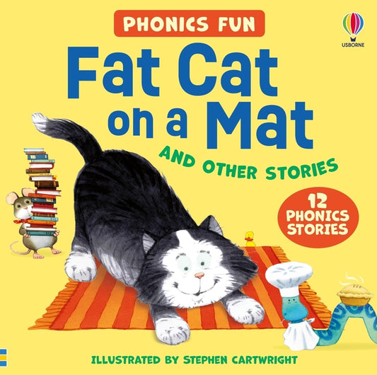 Book cover for Usborne Phonics - Fat Cat on a Mat and Other Stories