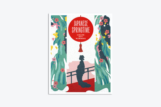 Book cover for Japanese Springtime: A Contemporary Color-By-Numbers Book