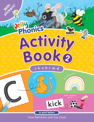 Book cover for Jolly Phonics Activity Book 2: In Print Letters (American English Edition)
