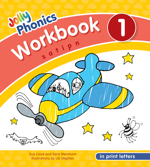 Book cover for Jolly Phonics Workbook 1: In Print Letters (American English Edition)