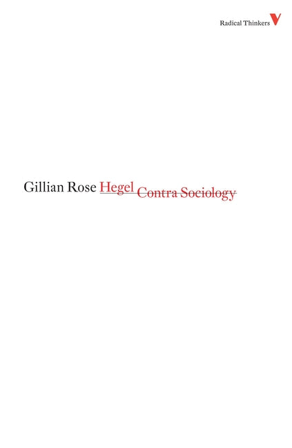 Book cover for Hegel Contra Sociology