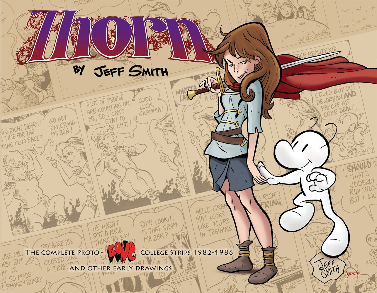 Book cover for Thorn: The Complete Proto-Bone College Strips 1982-1986, and Other Early Drawings