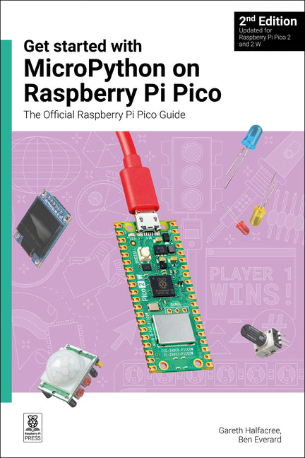 Book cover for Get Started with Micropython on Raspberry Pi Pico: The Official Raspberry Pi Pico Guide