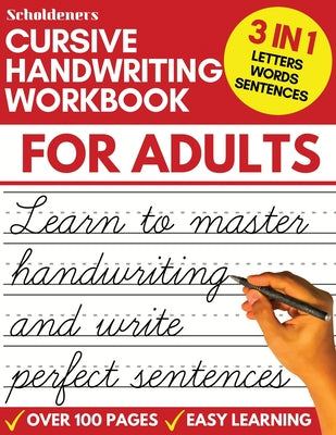 Book cover for Cursive Handwriting Workbook for Adults: Learn Cursive Writing for Adults (Adult Cursive Handwriting Workbook)