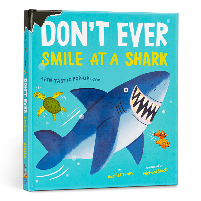 Book cover for Don't Ever Smile at a Shark: A Fin-Tastic Pop-Up Book (Co-Edition)