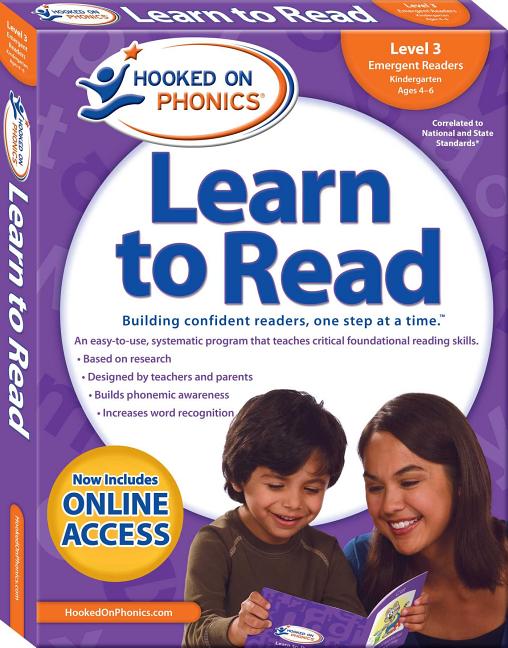 Book cover for Hooked on Phonics Learn to Read - Level 3: Emergent Readers (Kindergarten Ages 4-6)
