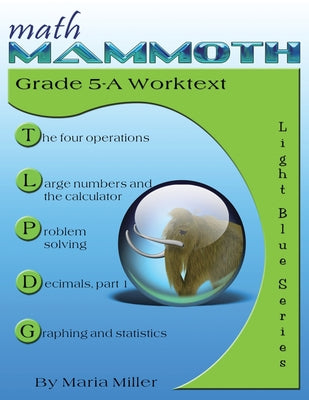 Book cover for Math Mammoth Grade 5-A Worktext