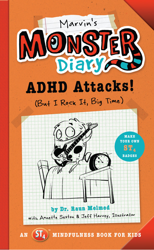 Book cover for Marvin's Monster Diary: ADHD Attacks! (But I Rock It, Big Time)