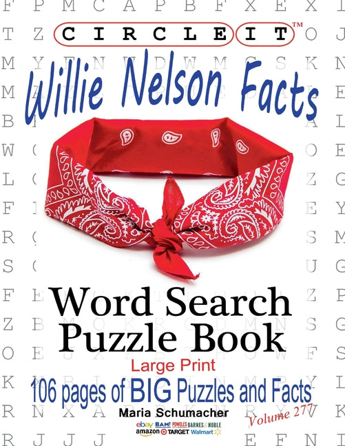 Book cover for Circle It, Willie Nelson Facts, Word Search, Puzzle Book