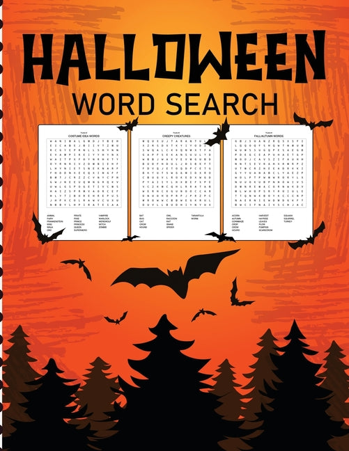 Book cover for Halloween Word Search: Puzzle Activity Book For Kids Ages 5-8 Juvenile Gifts With Key Solution Pages