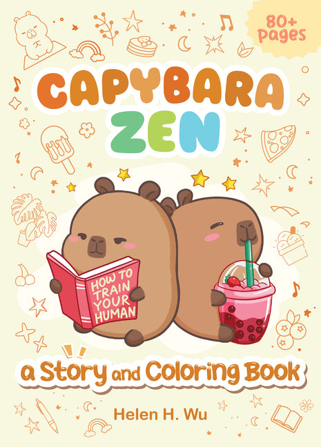 Book cover for Capybara Zen: A Story and Coloring Book
