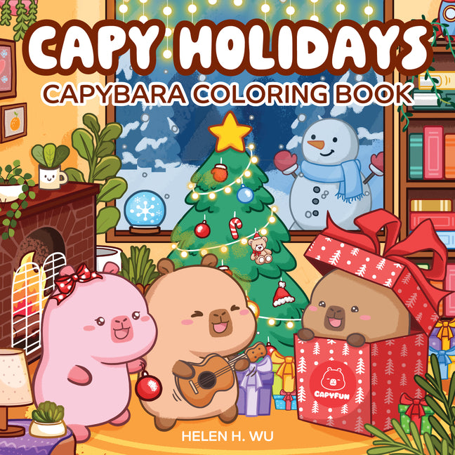 Book cover for Capy Holidays: Capybara Coloring Book