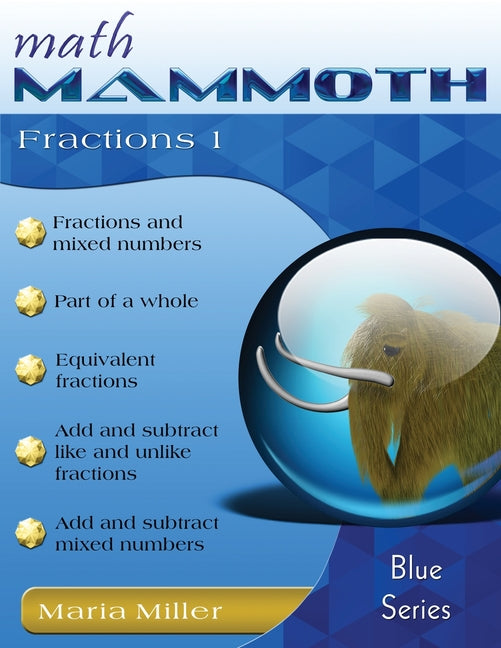 Book cover for Math Mammoth Fractions 1
