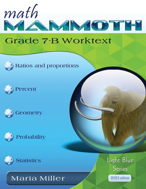 Book cover for Math Mammoth Grade 7-B Worktext